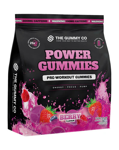POWER GUMMIES (PRE-WORKOUT GUMMIES) BY THE GUMMY CO