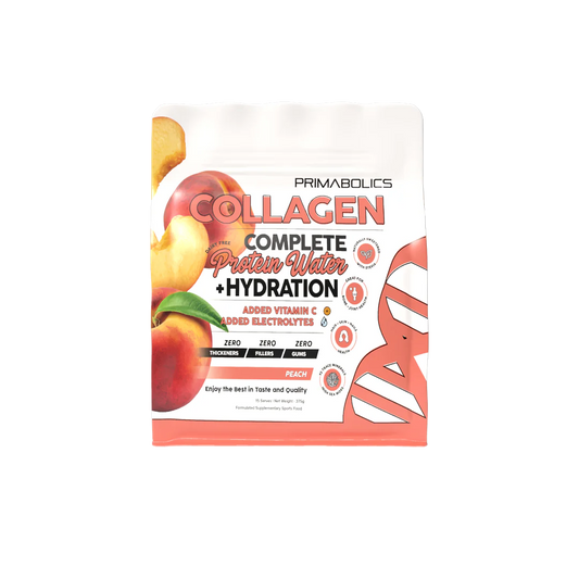 COMPLETE COLLAGEN PROTEIN WATER + HYDRATION - By Primabolics 15 Serve